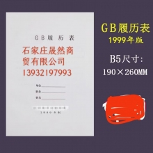 履歷表B5